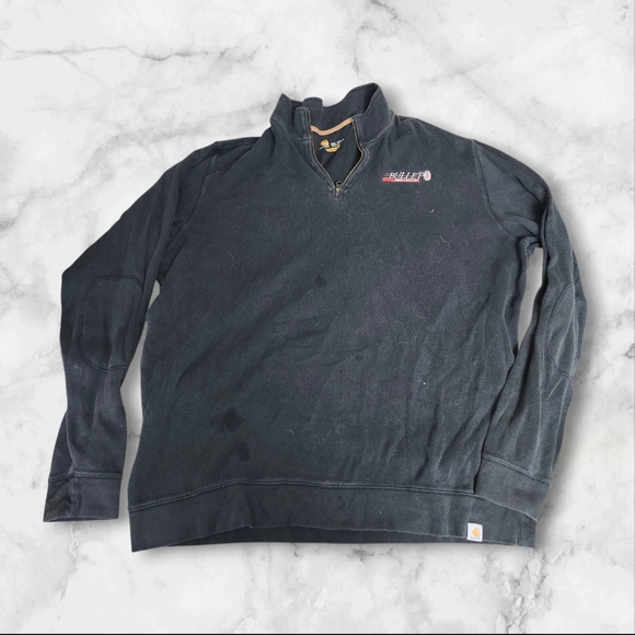 Mens Carhartt Pullover 1/4 Zip Sweater - Picture 1 of 5